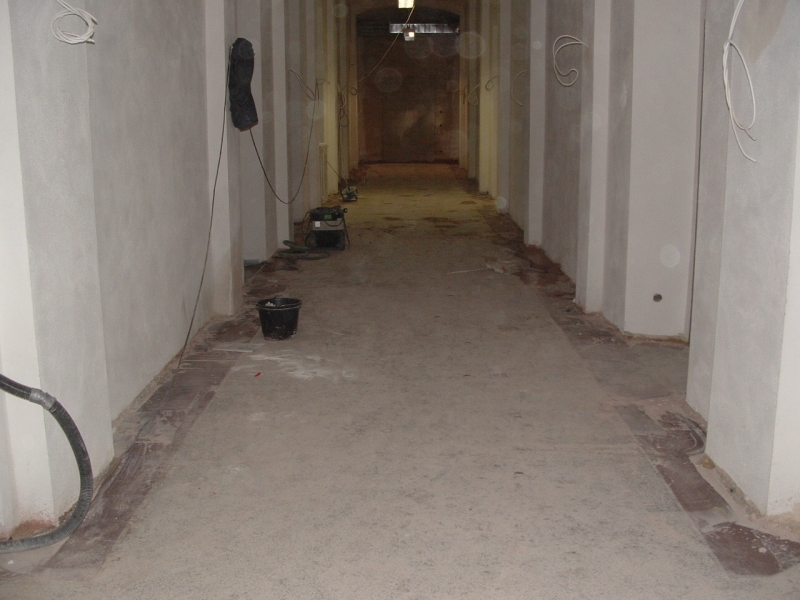 Terrazzo Flur vorher – unbehandelt