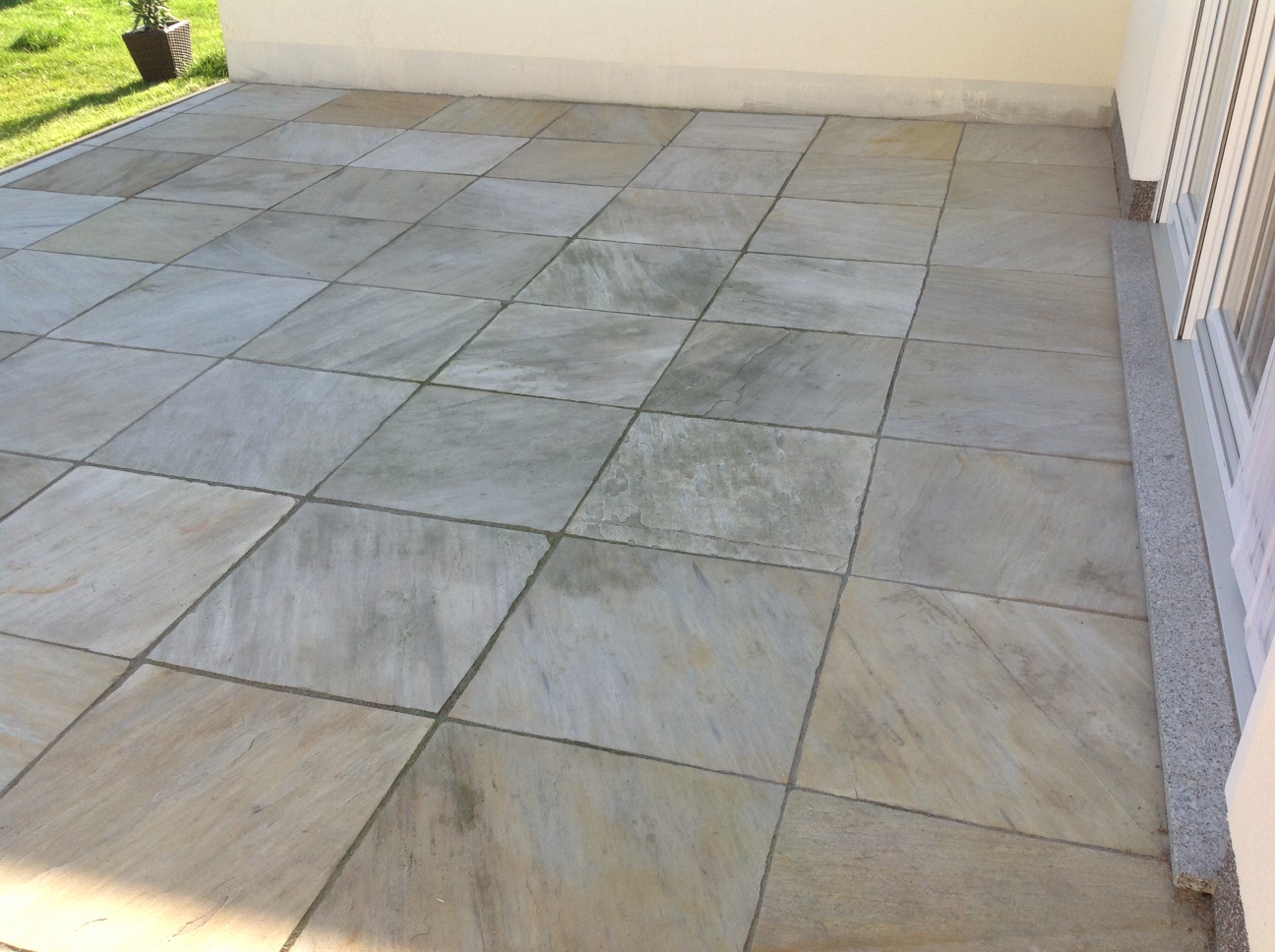 Algen entfernen auf Terrassen: Reinigen mit Algenentferner und Moosentferner