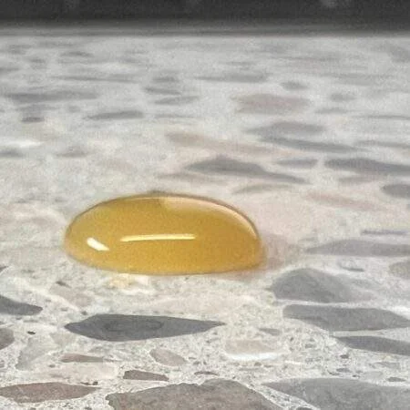 Terrazzo versiegelt - Orangensaft perlt ab