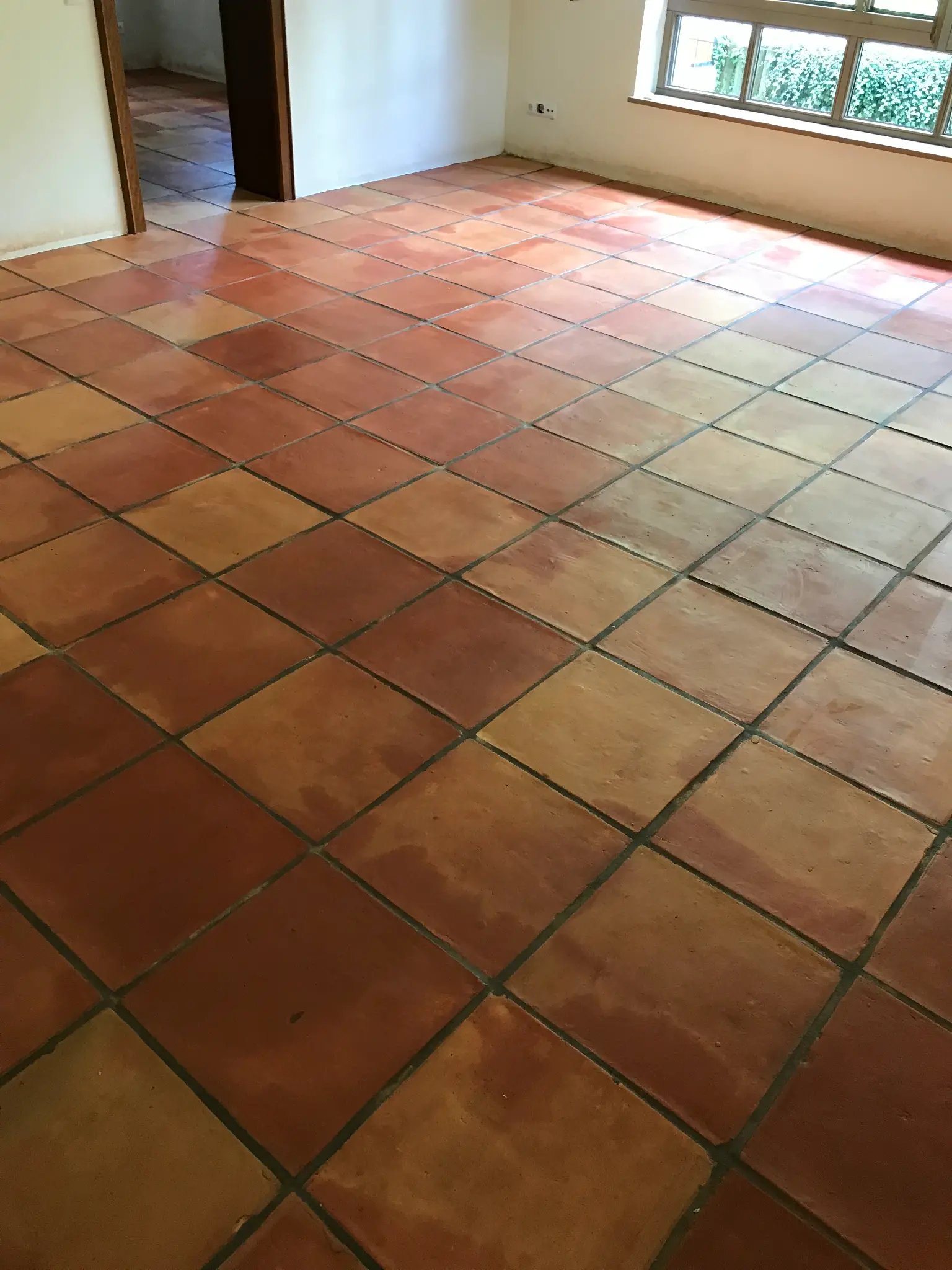 Cotto-Boden Wohnraum Berlin – Grundreinigung & Imprägnierung – Cotto nach der Reinigung Berlin