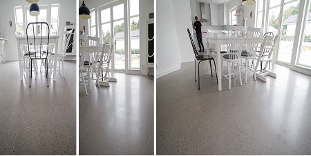 Polierter Sichtestrich in modernen Wohnräumen