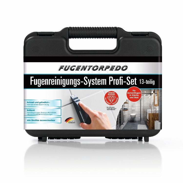 Fugentorpedo Profi Koffer - 13-teiliges Fugenreinigungs-System